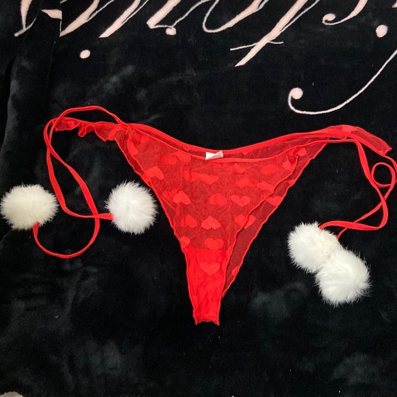 Women’s Shein two piece sexy red Valentines sheer mesh lingerie set. Size M. - Picture 2 of 16